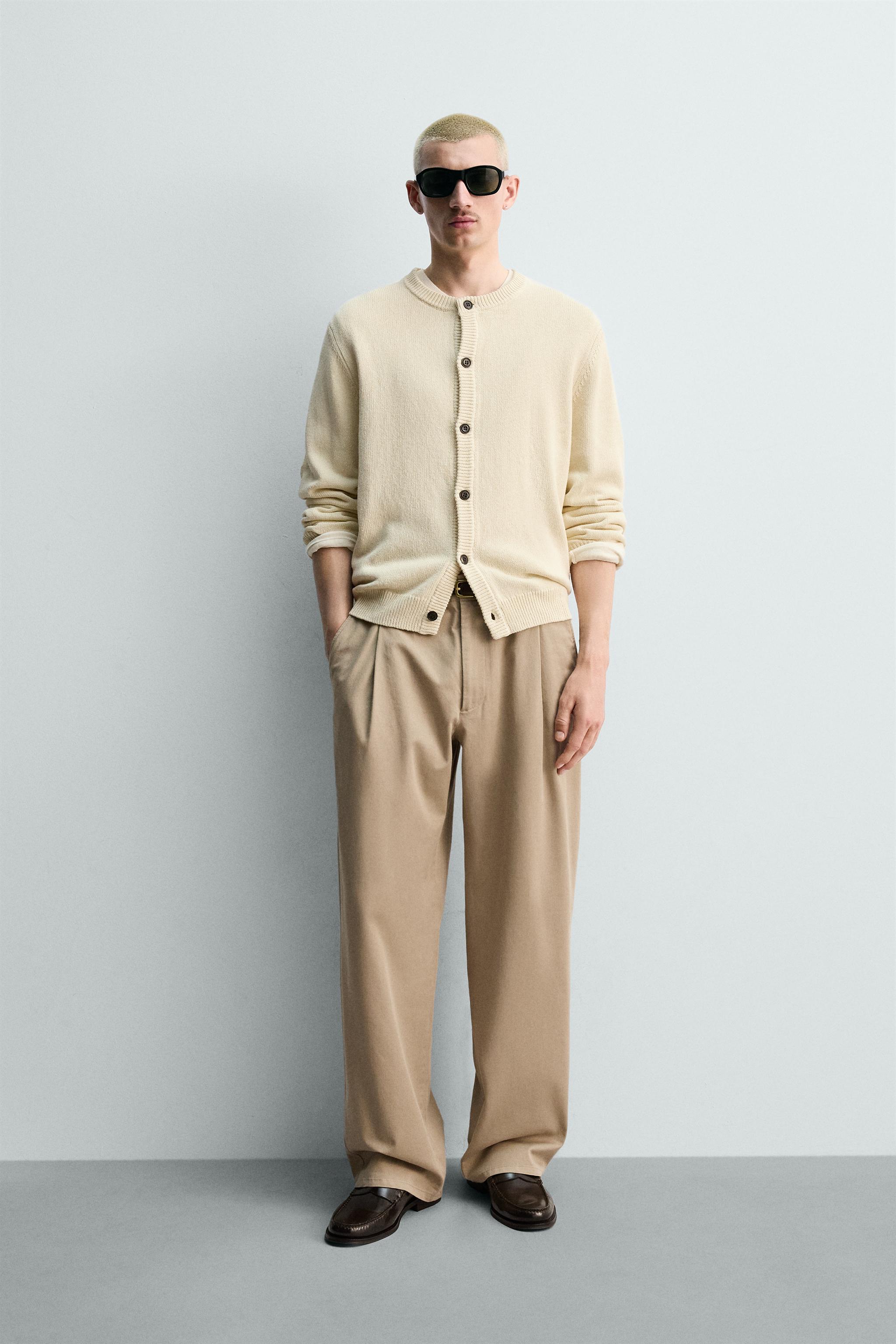 REGULAR FIT COTTON-LINEN CARDIGAN
